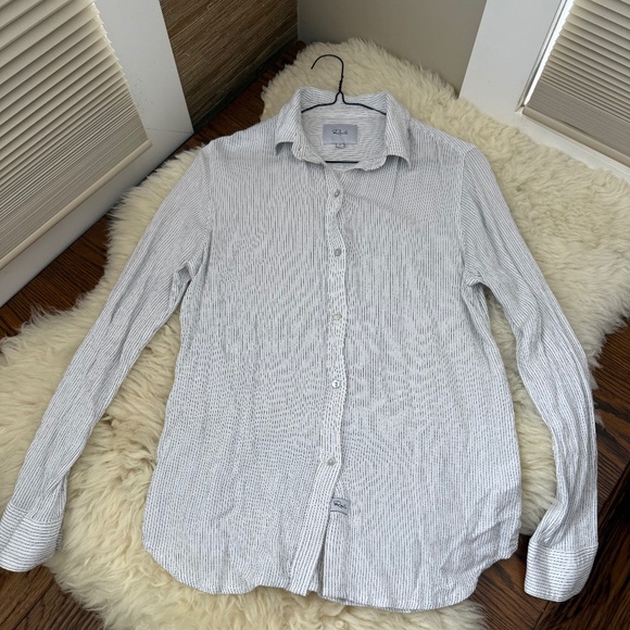 Rails Etta Devenport Stripe Button Down Shirt Light Weight Small - Picture 4 of 10